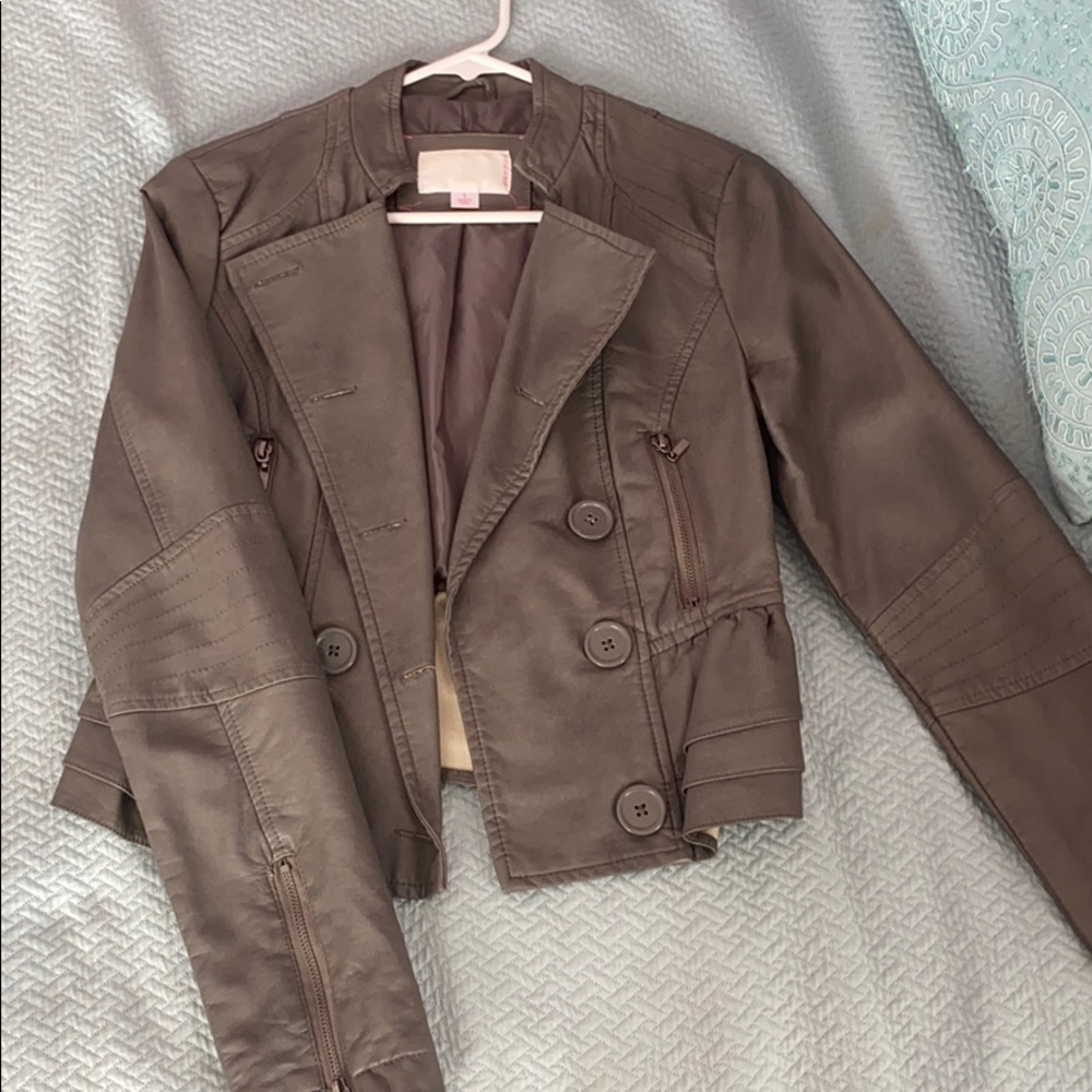 Faux leather jacket